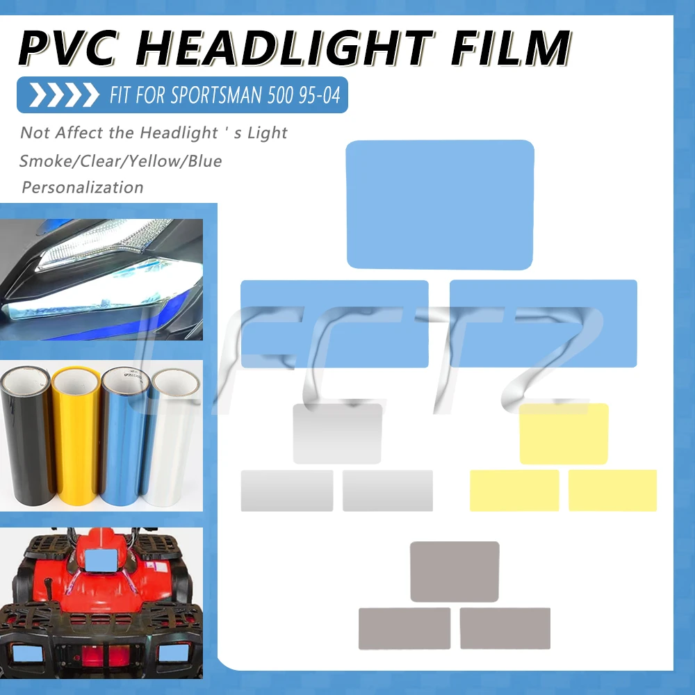 Fit for Polaris Sportsman 500 1996-2004 ATV Headlight PVC Film Tint Clear Smoke Blue Yellow Headlamp Protection Film Sticker
Fit for Polaris Sportsman 500 1996-2004 ATV Headlight PVC Film Tint Clear Smoke Blue Yellow Headlamp Protection Film Sticker