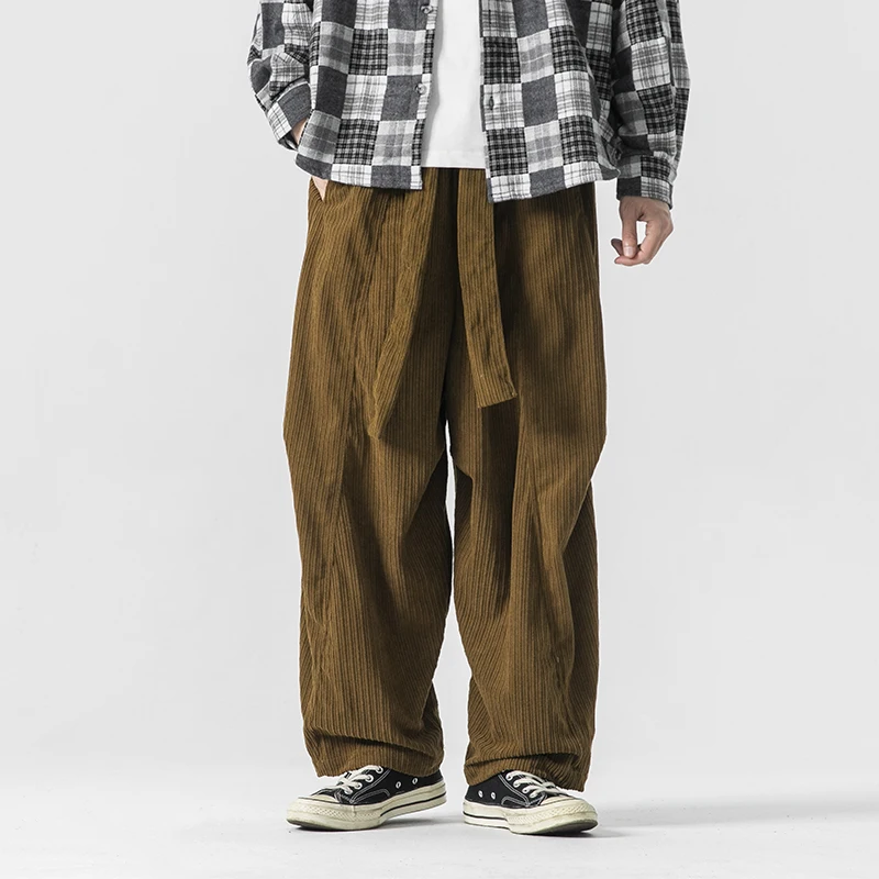 2024 Men Corduroy Pants Men Solid Color Loose Elastic Waist Streetwear Casual Wide Leg Trousers Men Korean Style Long Pants
2024 Men Corduroy Pants Men Solid Color Loose Elastic Waist Streetwear Casual Wide Leg Trousers Men Korean Style Long Pants