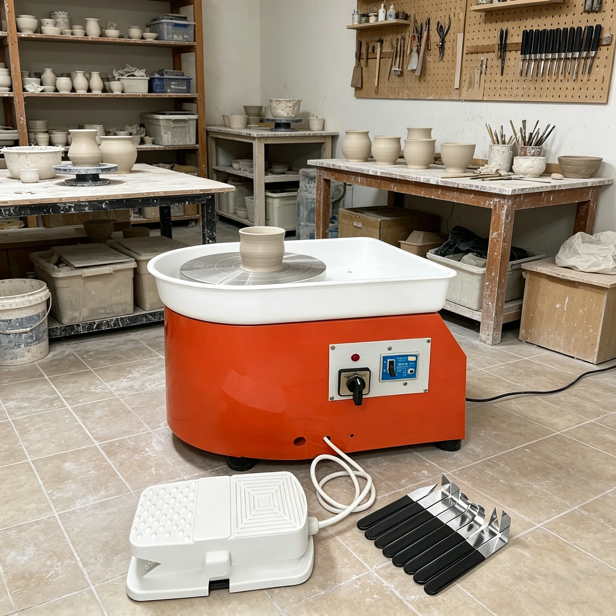 SIHAO 220V 280W Electric Pottery Wheel Machine 25cm Direct Drive Ceramic Wheel For Ceramic Clay Working DIY Forming Art
SIHAO 220V 280W Electric Pottery Wheel Machine 25cm Direct Drive Ceramic Wheel For Ceramic Clay Working DIY Forming Art