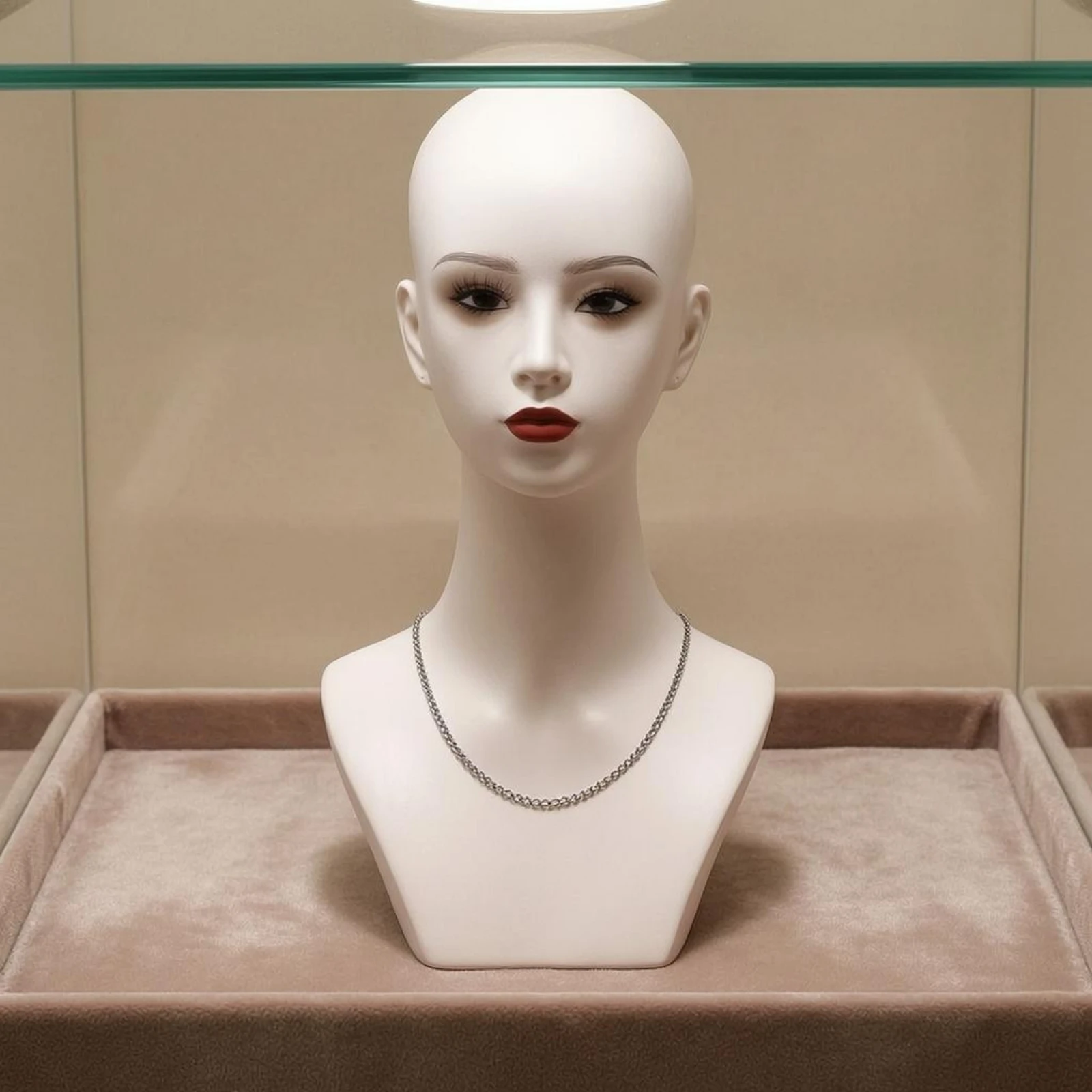 PVC Mannequin Bust Lightweight 44 Cm Mannequin Bust Tabletop Use Full Round Back for Shop Window
PVC Mannequin Bust Lightweight 44 Cm Mannequin Bust Tabletop Use Full Round Back for Shop Window