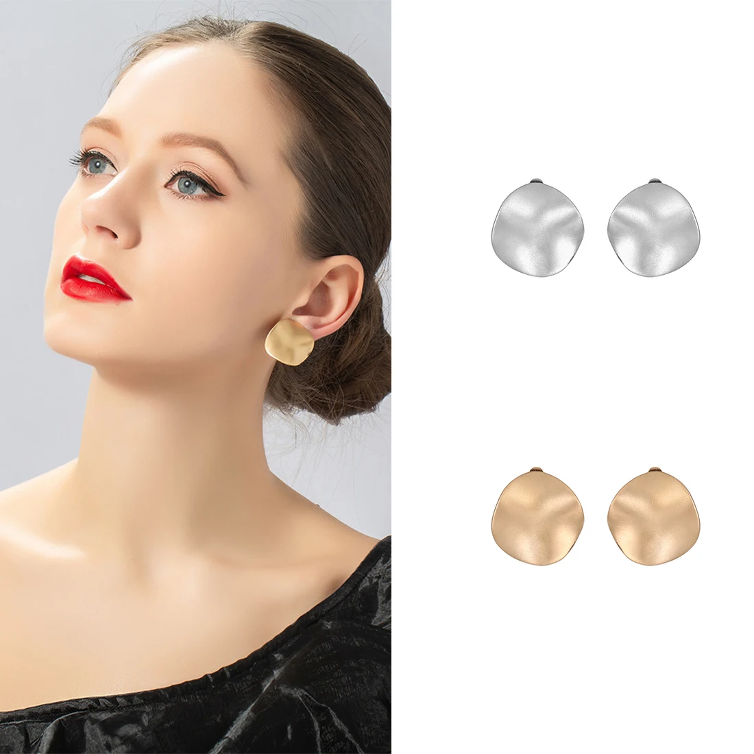 Kaseakia Round Metal Clip on Stud No Piercing Earrings for Women Fashion Jewelry
Kaseakia Round Metal Clip on Stud No Piercing Earrings for Women Fashion Jewelry