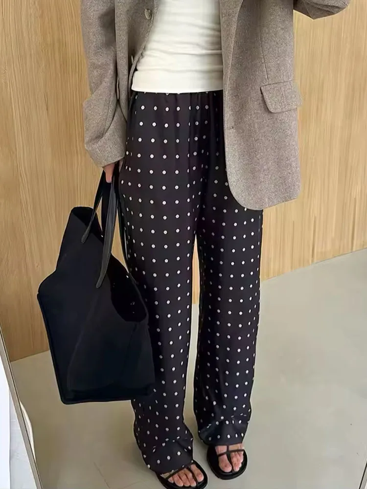 BKQU Casual Loose Polka Dot Long Pants Women 2026 Summer Comfortable Lazy High Waist Wide Leg Trousers Daily Street Female Pants
BKQU Casual Loose Polka Dot Long Pants Women 2026 Summer Comfortable Lazy High Waist Wide Leg Trousers Daily Street Female Pants