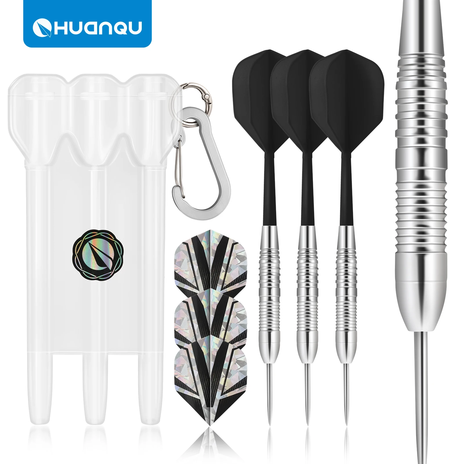 Huanqu 21g Stainless Steel Dart Set Professional Hard Dart Set for Adult Competition Training Home Indoor Target Board Throwing Sports Dart Set Includes Spare Dart Shafts and Flights Storage Box Black and Silver Color Combination Leisure Entertainment Bar
Huanqu 21g Stainless Steel Dart Set Professional Hard Dart Set for Adult Competition Training Home Indoor Target Board Throwing Sports Dart Set Includes Spare Dart Shafts and Flights Storage Box Black and Silver Color Combination Leisure Entertainment Bar