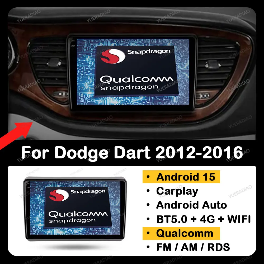 Android 15 Car Radio For Dodge Dart 2012 - 2016 BT Head Unit 4G WIFI Qualcomm GPS NAVI 2DIN Multimedia Video Player QLED LTE 5G
Android 15 Car Radio For Dodge Dart 2012 - 2016 BT Head Unit 4G WIFI Qualcomm GPS NAVI 2DIN Multimedia Video Player QLED LTE 5G