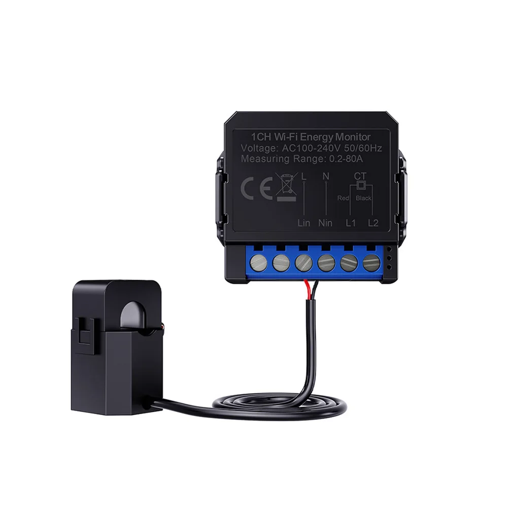 Clip-on Meter For Home Energy Consumption Monitor 80A Power Meter Voltage And Current Viewing Automatic Measurement
Clip-on Meter For Home Energy Consumption Monitor 80A Power Meter Voltage And Current Viewing Automatic Measurement