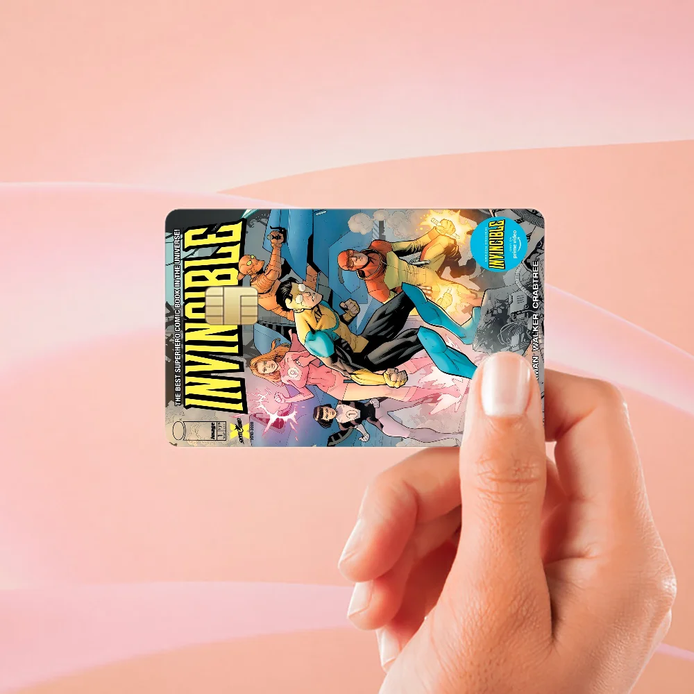 Cartoon I-Invincible Credit Card Skin Stickers No Adhesive Residue Water Proof For VISA Credit Card Subway Access Card
Cartoon I-Invincible Credit Card Skin Stickers No Adhesive Residue Water Proof For VISA Credit Card Subway Access Card