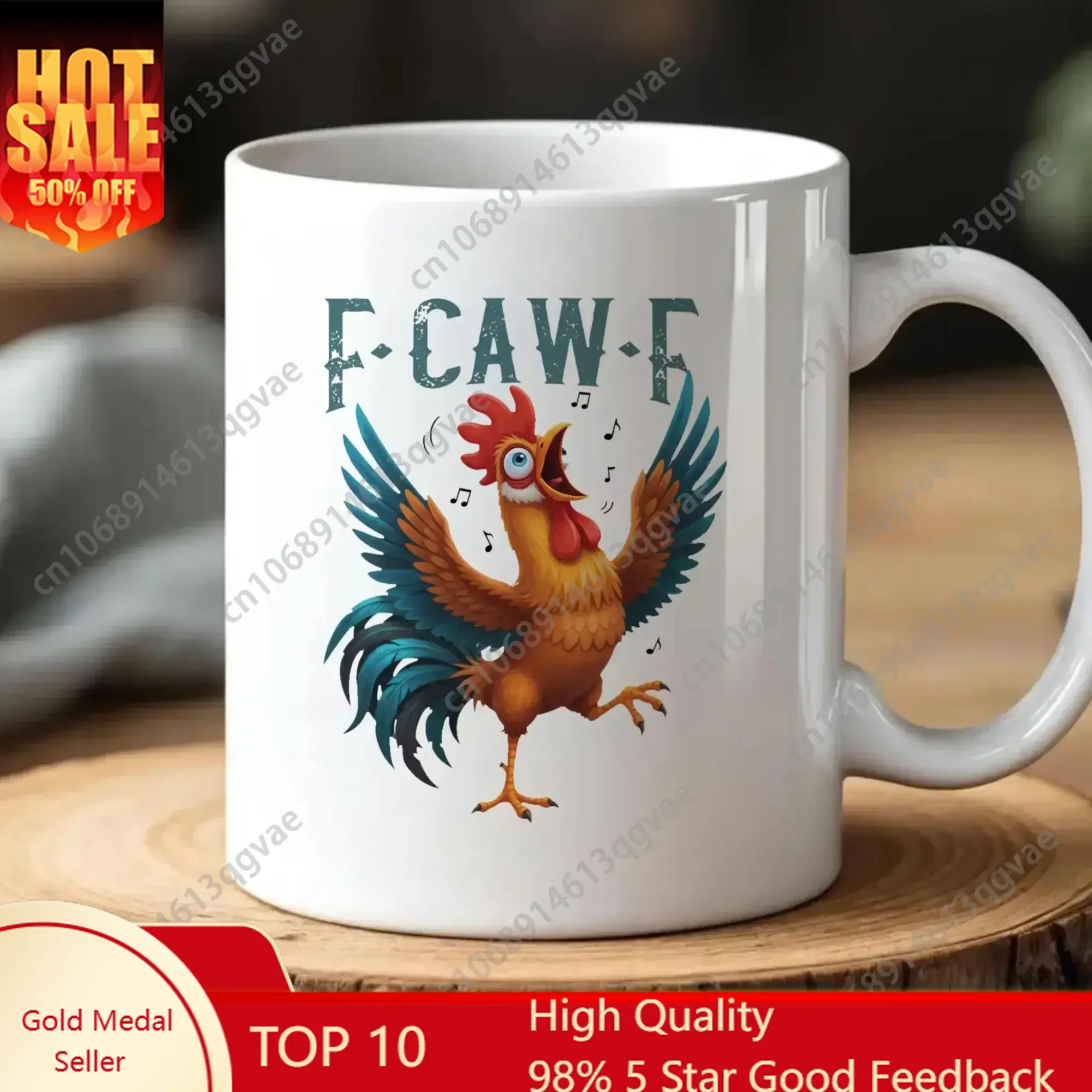 Funny Singing Chicken Coffee Mug F-Caw-F Rooster Cup Glossy Black Ceramic Drinkware Trendy Farm Animal Humor Cup Perfect Gif
Funny Singing Chicken Coffee Mug F-Caw-F Rooster Cup Glossy Black Ceramic Drinkware Trendy Farm Animal Humor Cup Perfect Gif