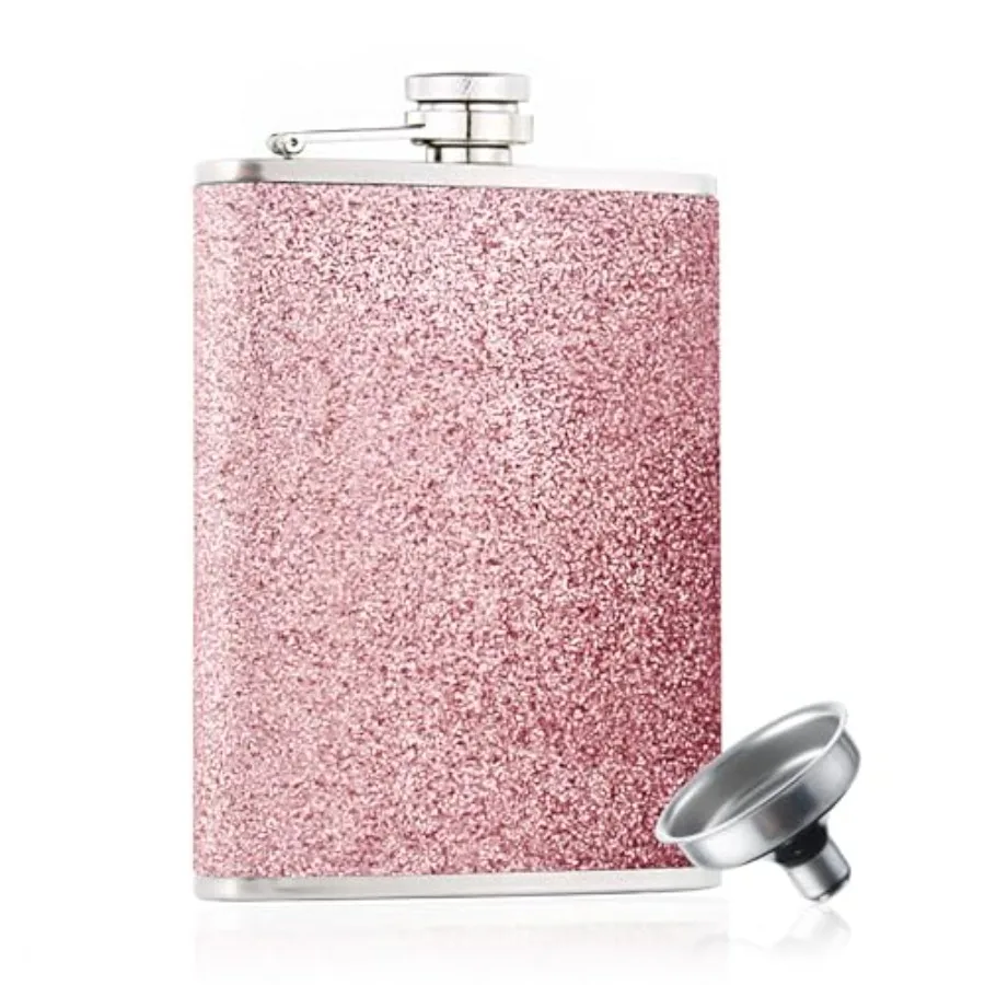 Glitter Bling Pink Flasks for Liquor for Women - 8oz Stainless Steel Leak Proof Flasks, Hip Flask Set with Funnel, Girls Pocket
Glitter Bling Pink Flasks for Liquor for Women - 8oz Stainless Steel Leak Proof Flasks, Hip Flask Set with Funnel, Girls Pocket