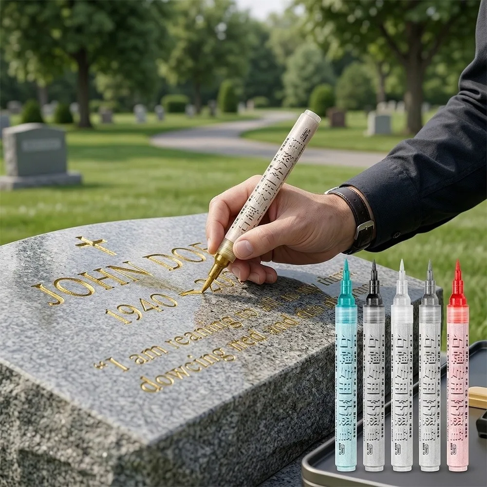 6 Color Tombstone Marker Pen Professional Waterproof Paint Repair Pen TouchUp Fade Resistant Repair Decorating Pen
6 Color Tombstone Marker Pen Professional Waterproof Paint Repair Pen TouchUp Fade Resistant Repair Decorating Pen