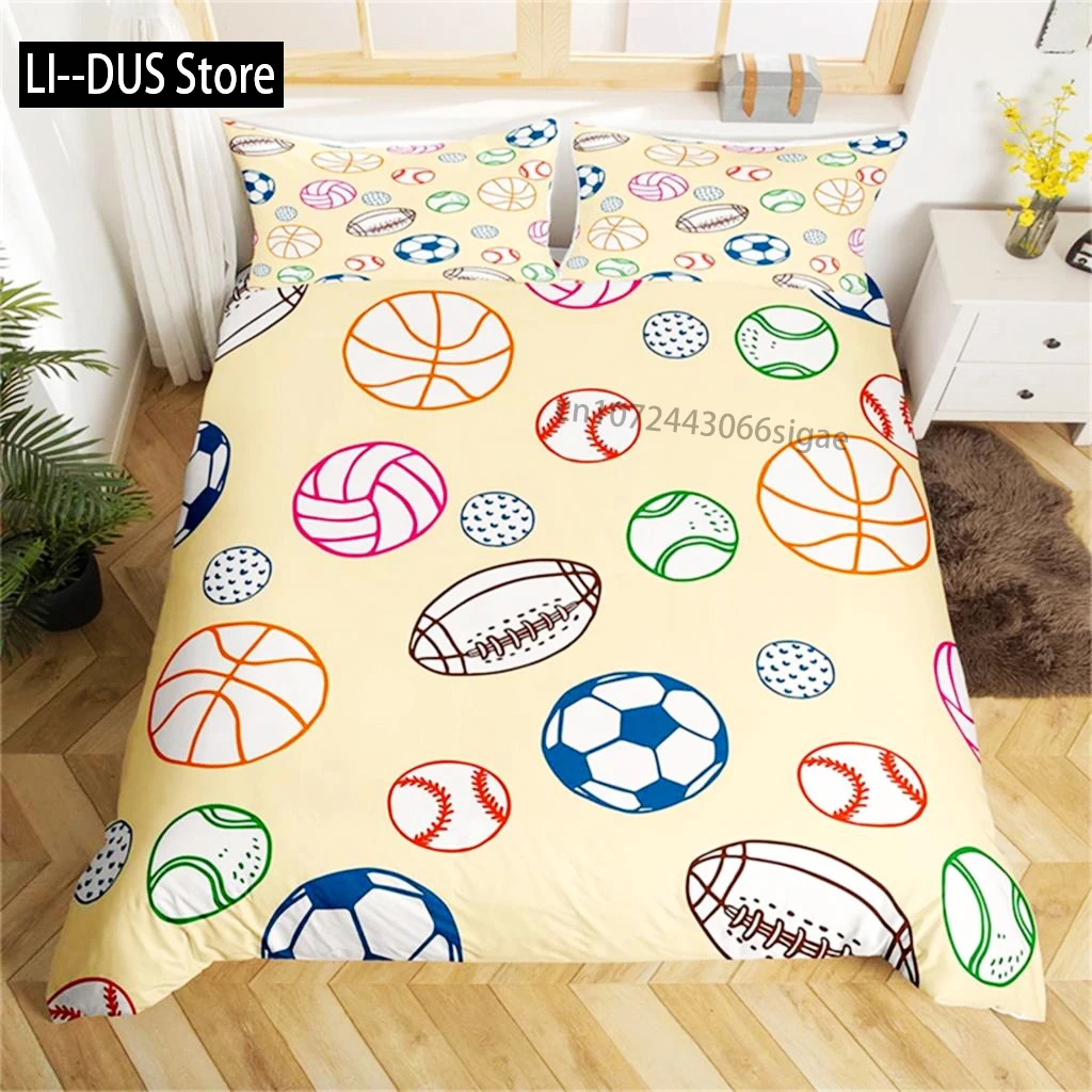 Bedding Set Duvet Cover Twin King Microfiber Soccer Volleyball Games Sports Comforter Cover For Kids Teens Bedroom Decorate
Bedding Set Duvet Cover Twin King Microfiber Soccer Volleyball Games Sports Comforter Cover For Kids Teens Bedroom Decorate