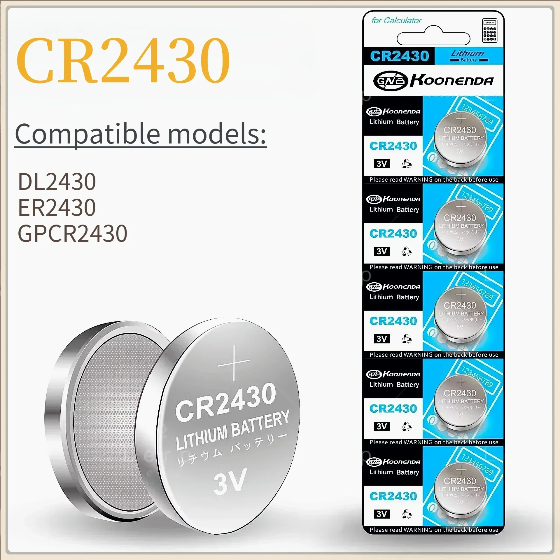 2025 NEW High quality 3V button battery, CR2430, Toy remote control, electronics, lithium battery
2025 NEW High quality 3V button battery, CR2430, Toy remote control, electronics, lithium battery