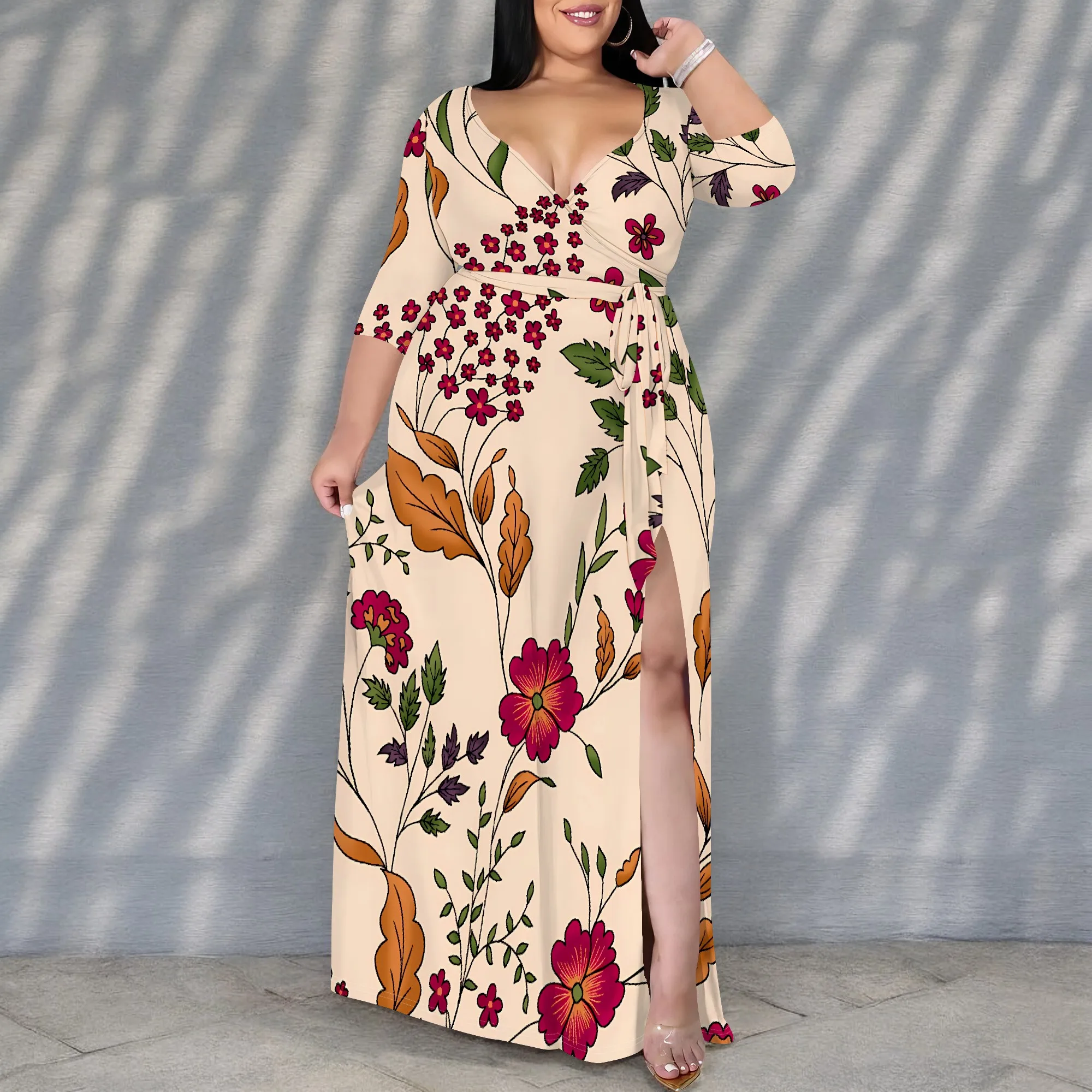 Nupusa Floral Print Dress for Women Plus Size Summer Casual V Neck Half Sleeve Maxi Dress
Nupusa Floral Print Dress for Women Plus Size Summer Casual V Neck Half Sleeve Maxi Dress