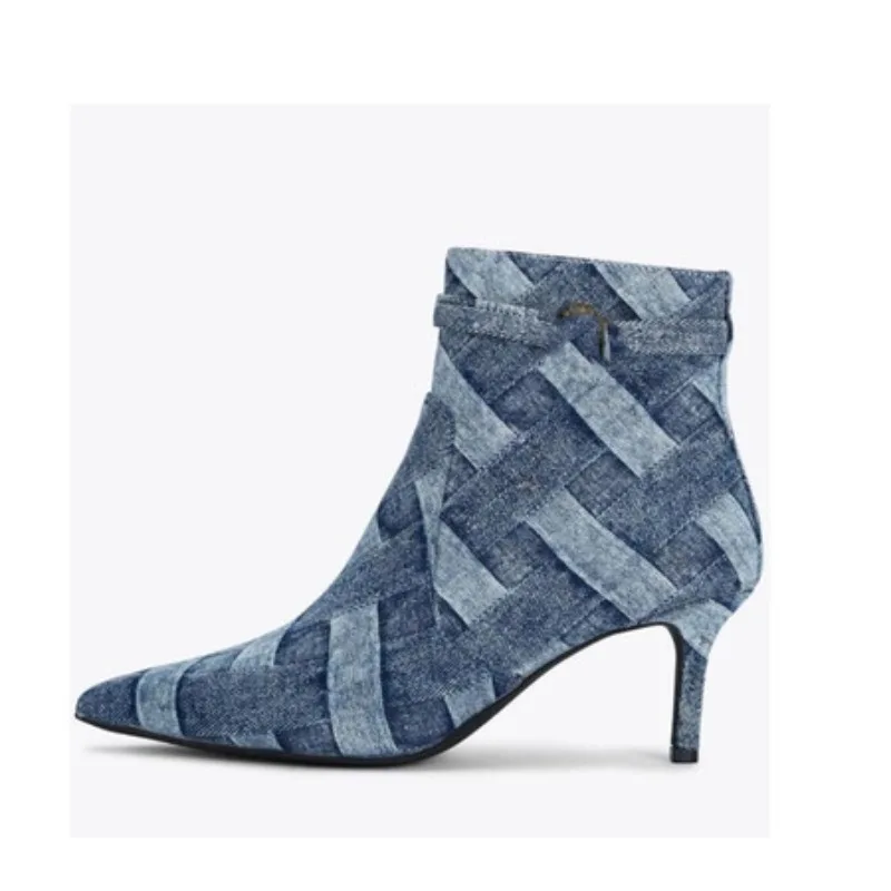 Новые джинсовые сапоги до колена с острым носком в клетку, европейско-американские осенние и зимние женские сапоги на высоком каблуке для вечеринок и поездок на работу, 43
Новые джинсовые сапоги до колена с острым носком в клетку, европейско-американские осенние и зимние женские сапоги на высоком каблуке для вечеринок и поездок на работу, 43