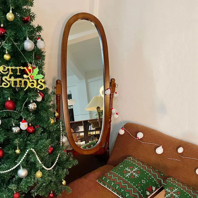 Audition mirror French retro solid wood full-length mirror clothing round floor full-length mirror ins wind
Audition mirror French retro solid wood full-length mirror clothing round floor full-length mirror ins wind