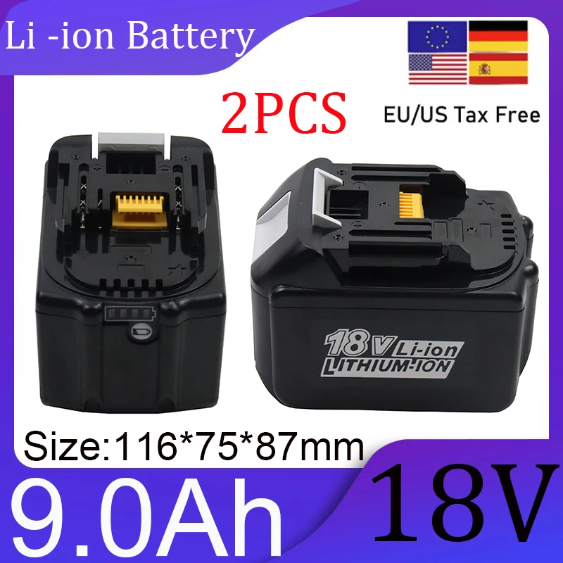 New 18V 9.0 Ah large capacity lithium battery, portable DIY suitable for power tool energy storage rechargeable battery
New 18V 9.0 Ah large capacity lithium battery, portable DIY suitable for power tool energy storage rechargeable battery