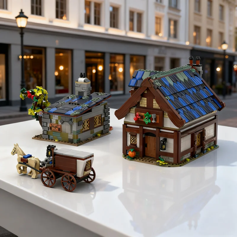 1947pcs MOC Medieval Inn Blacksmith Carriage Castle Model Building Blocks Construction Toys DIY Festival Gifts Creative Idea
1947pcs MOC Medieval Inn Blacksmith Carriage Castle Model Building Blocks Construction Toys DIY Festival Gifts Creative Idea