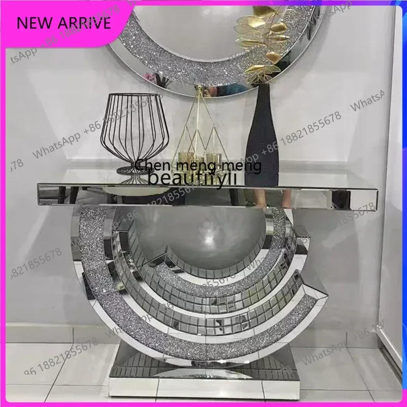 C456 Лидер продаж-роскошный входной консольный столик с кристаллами и бриллиантами с зеркалом, элегантный декор для прихожей в гостиной-высокое качество
C456 Лидер продаж-роскошный входной консольный столик с кристаллами и бриллиантами с зеркалом, элегантный декор для прихожей в гостиной-высокое качество