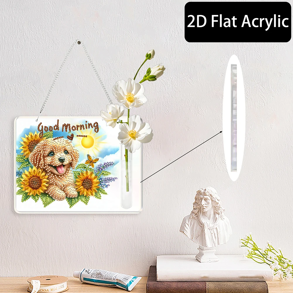 Dog 2D Flat Acrylic Wall Tube Vase Diamond Painting Hanging Ornament Crafts
Dog 2D Flat Acrylic Wall Tube Vase Diamond Painting Hanging Ornament Crafts