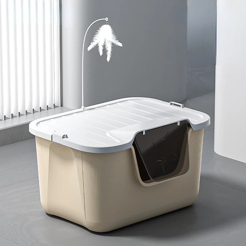 Cat Litter Box Closed Fully , Oversized Cat Toilet, Deodorant One-piece Double Layer Kitty Litter Boxes, Pet Items Cat Bedpans
Cat Litter Box Closed Fully , Oversized Cat Toilet, Deodorant One-piece Double Layer Kitty Litter Boxes, Pet Items Cat Bedpans