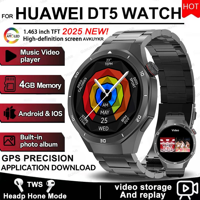 2025 Новый для Huawei GT5 Super Смарт-браслет для мужчин 4 ГБ ОЗУ GPS-трекер AMOLED HD Экран Bluetooth Вызов Сердечный ритм Смарт-часы
2025 Новый для Huawei GT5 Super Смарт-браслет для мужчин 4 ГБ ОЗУ GPS-трекер AMOLED HD Экран Bluetooth Вызов Сердечный ритм Смарт-часы
