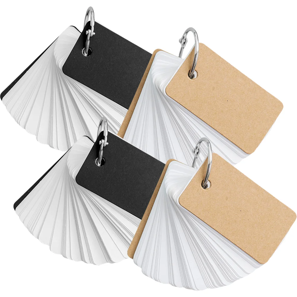 4 Pcs Cardboard Cover Book Flashcards for Study Empty Blank Portable Memory Student
4 Pcs Cardboard Cover Book Flashcards for Study Empty Blank Portable Memory Student