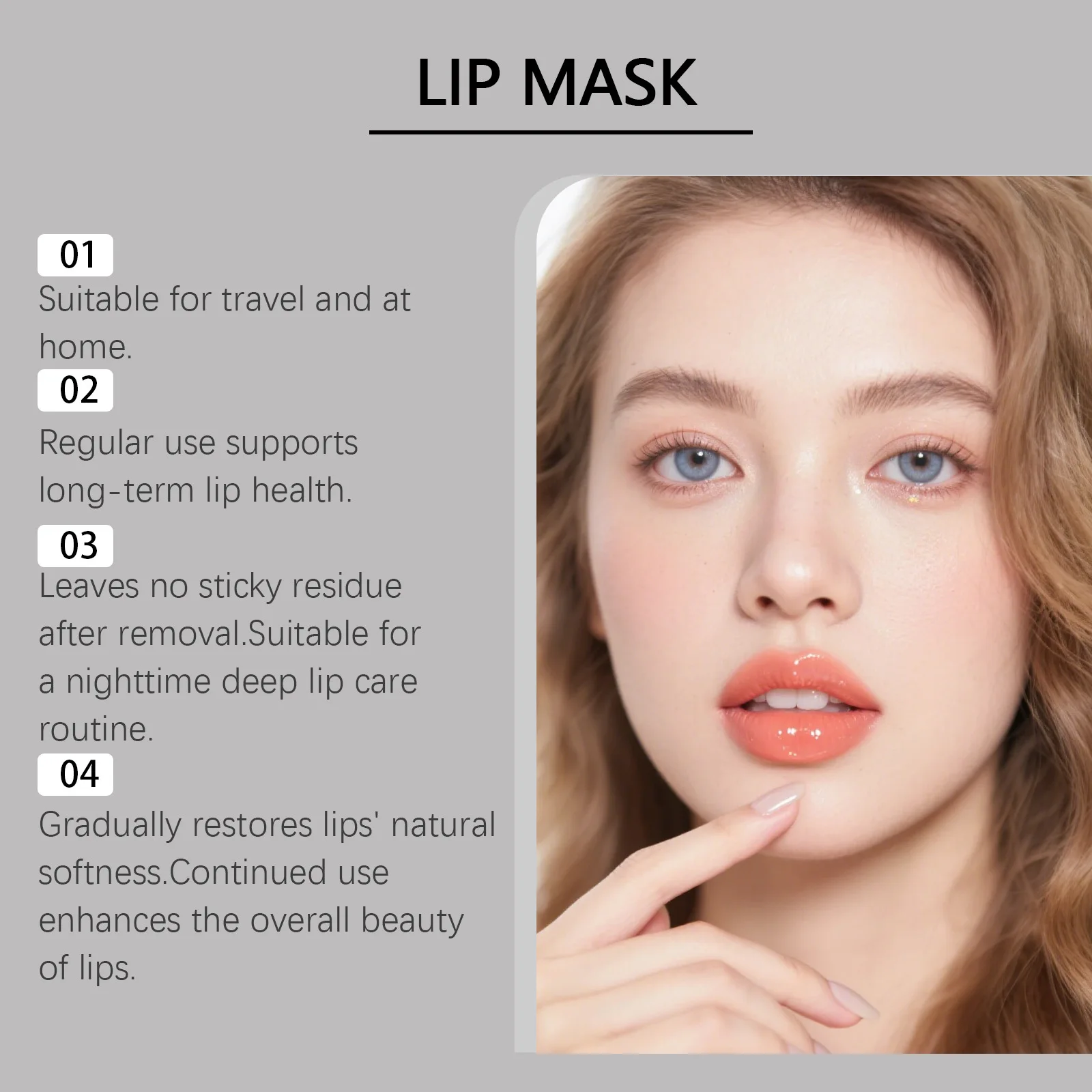 EELHOE Lip Moisturizing Mask Deep Hydration Relieve Dryness Prevent Cracking Nourishing Epidermis Reduce Fine Line Lip Care Mask
EELHOE Lip Moisturizing Mask Deep Hydration Relieve Dryness Prevent Cracking Nourishing Epidermis Reduce Fine Line Lip Care Mask