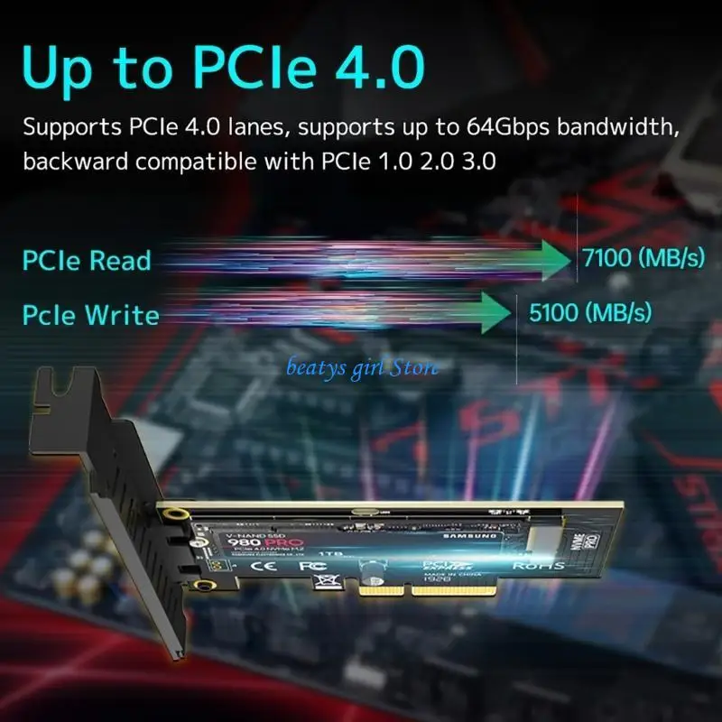 C7AB SK4 PCIE4.0x4 to NVME Adapter Card Full Speed SSD Solid-state Drive Expansion
C7AB SK4 PCIE4.0x4 to NVME Adapter Card Full Speed SSD Solid-state Drive Expansion