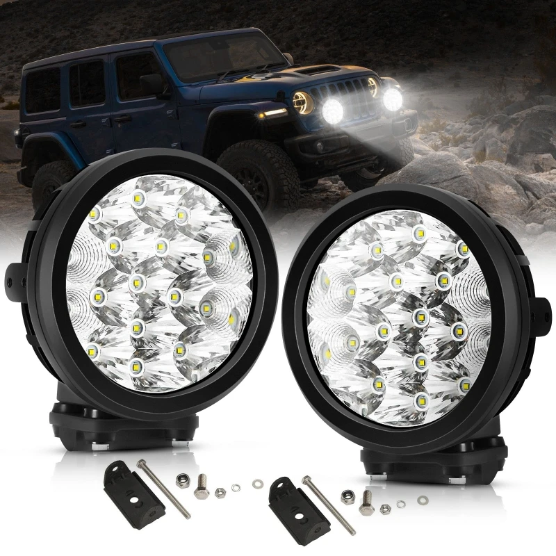 2PCS 80W Round Led Work Lights Flood/Spot Beam Combo Driving Lights
2PCS 80W Round Led Work Lights Flood/Spot Beam Combo Driving Lights