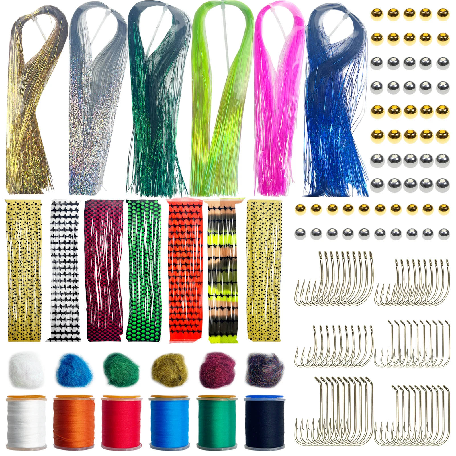 145pcs Fishing Flies Accessory Kit Tying Flies Materials Hooks Feathers Fur Thread Crystal Flash Wires Beads Fishing Line Baits
145pcs Fishing Flies Accessory Kit Tying Flies Materials Hooks Feathers Fur Thread Crystal Flash Wires Beads Fishing Line Baits