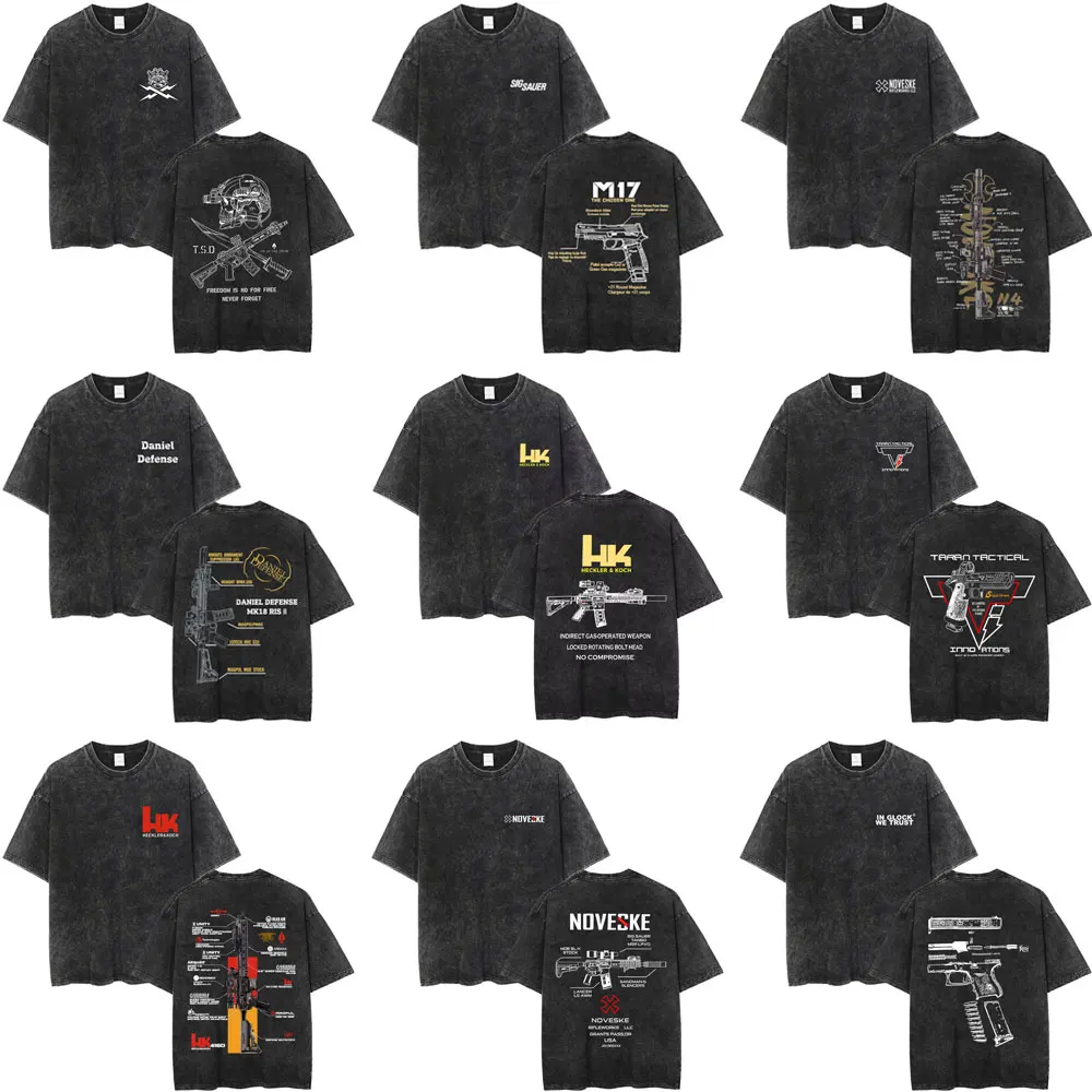 Vintage Washed Men's Heckler & Koch HK416 T-Shirt Forward Observations Group T Shirts Men Women Casual Cotton Retro Black Tshirt
Vintage Washed Men's Heckler & Koch HK416 T-Shirt Forward Observations Group T Shirts Men Women Casual Cotton Retro Black Tshirt