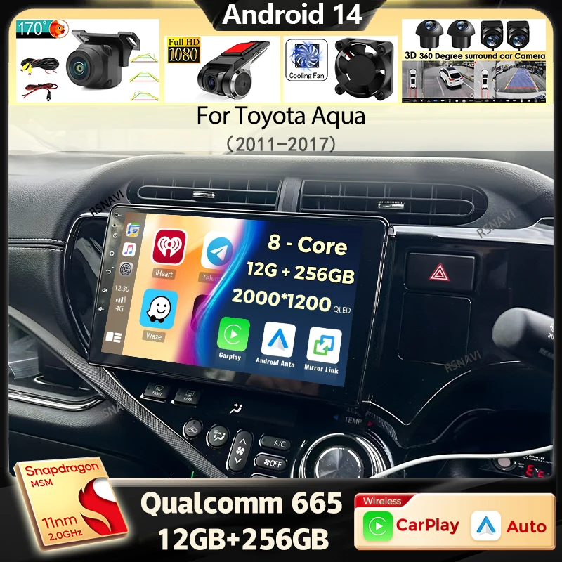 Android 14 For Toyota Aqua LHD RHD 2011 2012 2013 2014 2017 Car Radio Navigation Multimedia Player GPS WiFi+4G Video Carplay BT
Android 14 For Toyota Aqua LHD RHD 2011 2012 2013 2014 2017 Car Radio Navigation Multimedia Player GPS WiFi+4G Video Carplay BT
