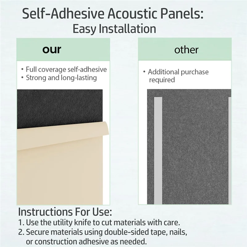 AS98-15 Pack 12X8x4 Inch Acoustic Wall Panels, Self-Adhesive Sound Absorbing Panel,For Recording Studios
AS98-15 Pack 12X8x4 Inch Acoustic Wall Panels, Self-Adhesive Sound Absorbing Panel,For Recording Studios