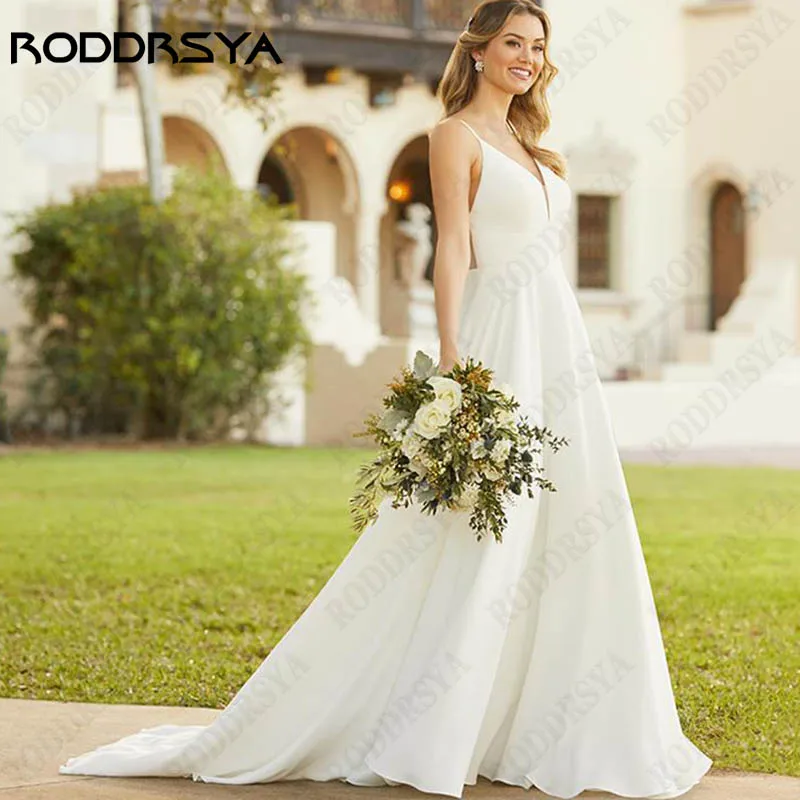 RODDRSYA Elegant Satin Sleeveless Bride Dress Spaghetti Straps A-Line Wedding Part Open Back Button Vestido De Novia Custom Made
RODDRSYA Elegant Satin Sleeveless Bride Dress Spaghetti Straps A-Line Wedding Part Open Back Button Vestido De Novia Custom Made