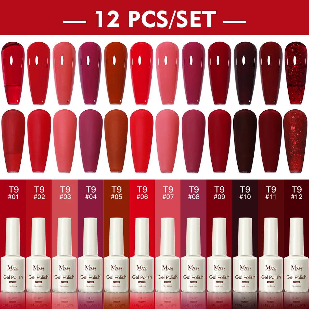 15 мл Набор гель-лаков для ногтей Deep Cherry Red, 120 цветов, полуперманентный DIY Nail Art, 12 шт./компл., набор праймеров French Gorgeous Color Kit
15 мл Набор гель-лаков для ногтей Deep Cherry Red, 120 цветов, полуперманентный DIY Nail Art, 12 шт./компл., набор праймеров French Gorgeous Color Kit