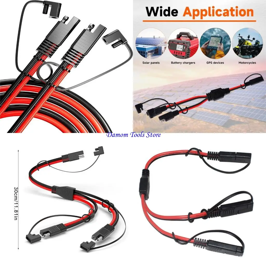 57BE 12inch SAE Splitter Cord High Conductivity Cores Double Output Suitable for Solar Charges Easy Carry Electronics
57BE 12inch SAE Splitter Cord High Conductivity Cores Double Output Suitable for Solar Charges Easy Carry Electronics