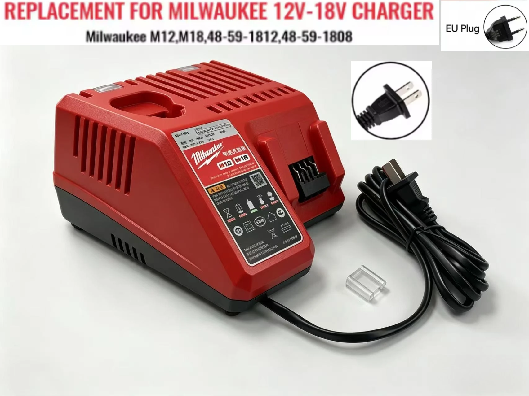 Milwaukee M12 M18 Li-ion Battery Charger Stable Output Charging Dock For 12V 18V Power Tool Battery Accessory
Milwaukee M12 M18 Li-ion Battery Charger Stable Output Charging Dock For 12V 18V Power Tool Battery Accessory