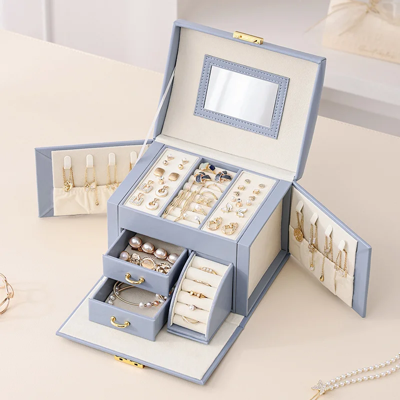 Portable Jewelry Organizer Travel Storage Box With Large Capacity For Rings Earrings Necklaces
Portable Jewelry Organizer Travel Storage Box With Large Capacity For Rings Earrings Necklaces