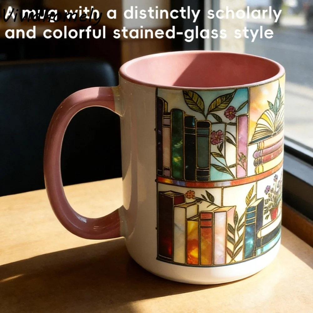 Bookshelf Pattern Flower Ceramic Milk Cup Bronzing Colored Glaze Fun Bookworm Gift Floral Ceramic Coffee Mug Nordic Pink Blue
Bookshelf Pattern Flower Ceramic Milk Cup Bronzing Colored Glaze Fun Bookworm Gift Floral Ceramic Coffee Mug Nordic Pink Blue
