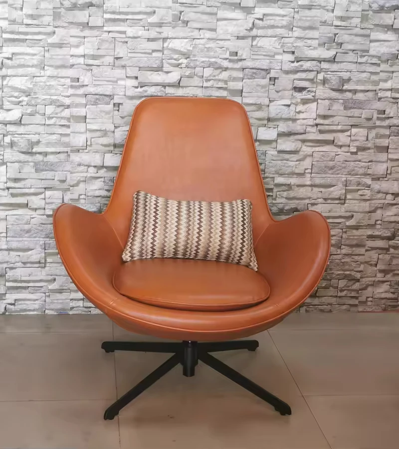 Nordic Single Sofa Chair Living Room Modern Synthetic Leather Lazy Person Light Rotating Leisure Egg Chair Metal Legs
Nordic Single Sofa Chair Living Room Modern Synthetic Leather Lazy Person Light Rotating Leisure Egg Chair Metal Legs