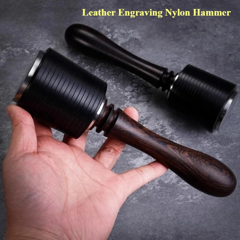 Nylon Hammer with Extended Handle, Engraving & Punching Tool for DIY Leather Crafts, Hardware Mounting for Belt Purse Backpack
Nylon Hammer with Extended Handle, Engraving & Punching Tool for DIY Leather Crafts, Hardware Mounting for Belt Purse Backpack
