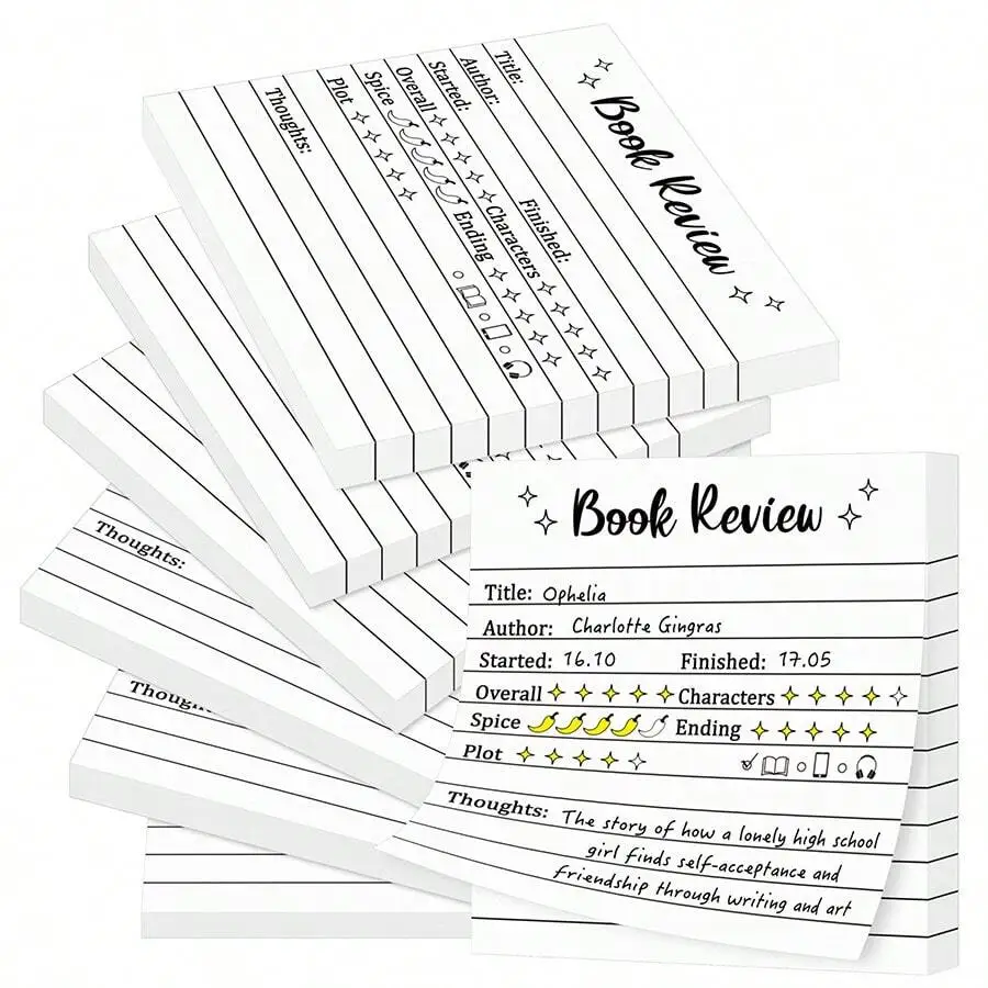 50 Pages/Book Book Review Sticky Notes, Self-Adhesive Memo Pad, Book Review Cards, Portable Reading Journal, Reading Bookmarks
50 Pages/Book Book Review Sticky Notes, Self-Adhesive Memo Pad, Book Review Cards, Portable Reading Journal, Reading Bookmarks