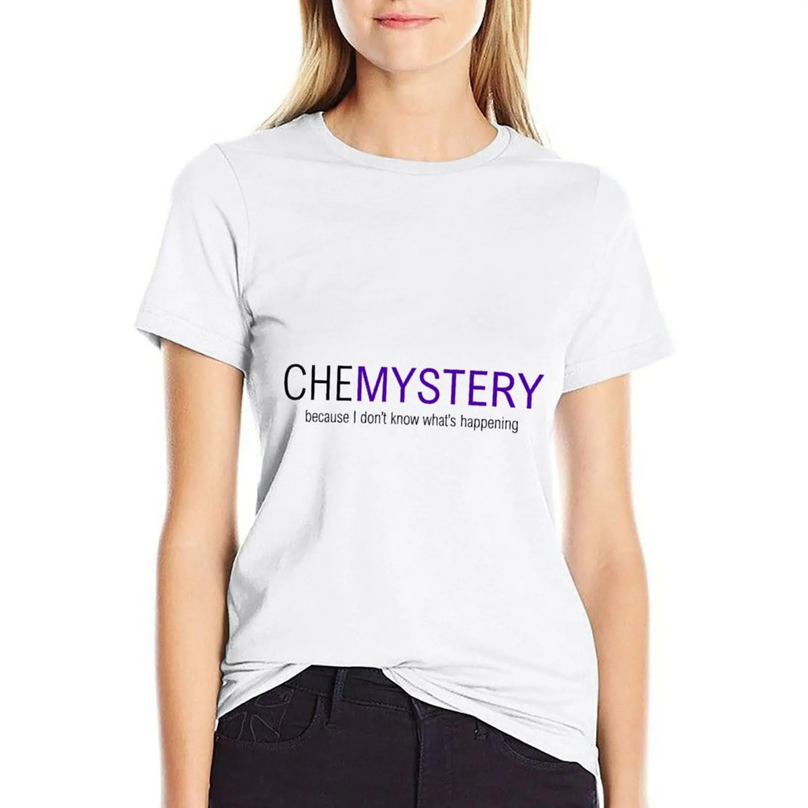 Chemistry More Like CHEMYSTERY T-shirt plus size tops Short sleeve tee Womens graphic t shirts
Chemistry More Like CHEMYSTERY T-shirt plus size tops Short sleeve tee Womens graphic t shirts