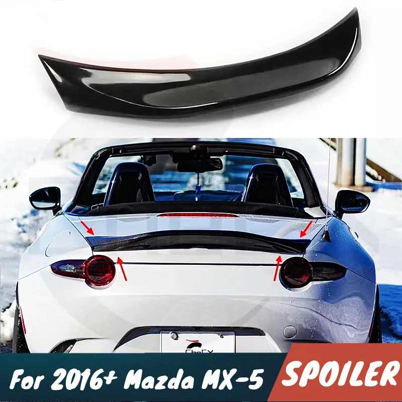 For 2016+ Mazda MX-5 ND RF Real Carbon Fibe/FRP Car Rear Trunk Lid Spoiler Wings Black Exterior Tuning Accessoris
For 2016+ Mazda MX-5 ND RF Real Carbon Fibe/FRP Car Rear Trunk Lid Spoiler Wings Black Exterior Tuning Accessoris
