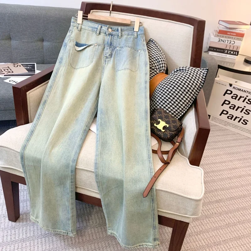 2023 Spring/Summer New Korean High Waist Covering Meat Slim Nostalgic Straight Leg Jeans
2023 Spring/Summer New Korean High Waist Covering Meat Slim Nostalgic Straight Leg Jeans