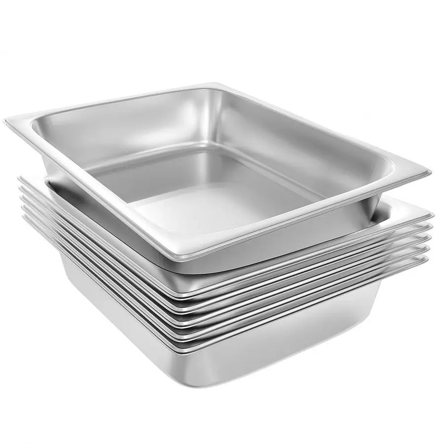 6Pack 1 2 Size Stainless Steel Catering Pan, 2.5 Inch Deep Hotel Pan for Restaurant, Buffet, Party Supplies
6Pack 1 2 Size Stainless Steel Catering Pan, 2.5 Inch Deep Hotel Pan for Restaurant, Buffet, Party Supplies