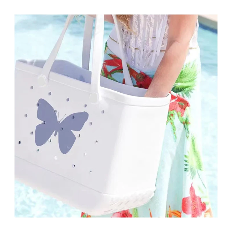 Hot Sale Beach Tote Bag High Quality Bogg Silicone Large Beach Bag for Women 
Hot Sale Beach Tote Bag High Quality Bogg Silicone Large Beach Bag for Women