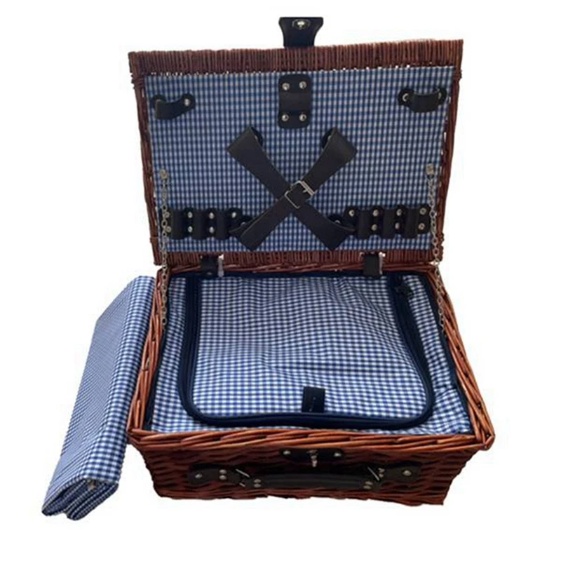 Suitable For 4 People Wicker Outdoor Lunch Box Set Ice Bag Insulation Portable Shopping Bag (Blue)
Suitable For 4 People Wicker Outdoor Lunch Box Set Ice Bag Insulation Portable Shopping Bag (Blue)