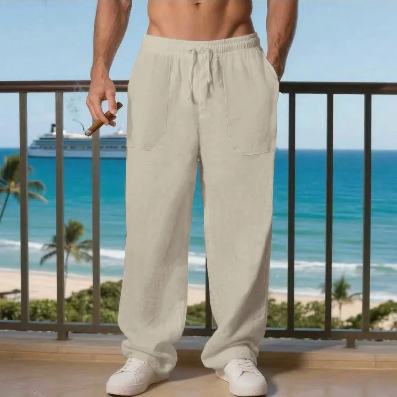 Новые весенне-осенние свободные мужские однотонные легкие повседневные льняные брюки большого размера на шнуровке для взрослых
Новые весенне-осенние свободные мужские однотонные легкие повседневные льняные брюки большого размера на шнуровке для взрослых