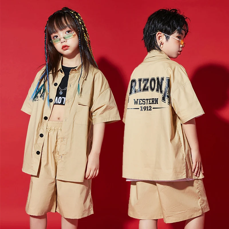Hip Hop Dance Outfit Summer Loose Khiki Street Dance Performance Wear Girls Jazz Dancewear Child Rave Festival Clothing YS3829
Hip Hop Dance Outfit Summer Loose Khiki Street Dance Performance Wear Girls Jazz Dancewear Child Rave Festival Clothing YS3829