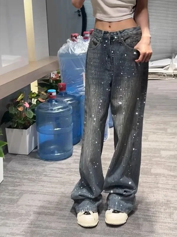 Shiny Wide Leg Pants Women's Summer 2026 New BF Lazy Drape Thin Straight Jeans High Waist Casual Simple Color All Seasons
Shiny Wide Leg Pants Women's Summer 2026 New BF Lazy Drape Thin Straight Jeans High Waist Casual Simple Color All Seasons